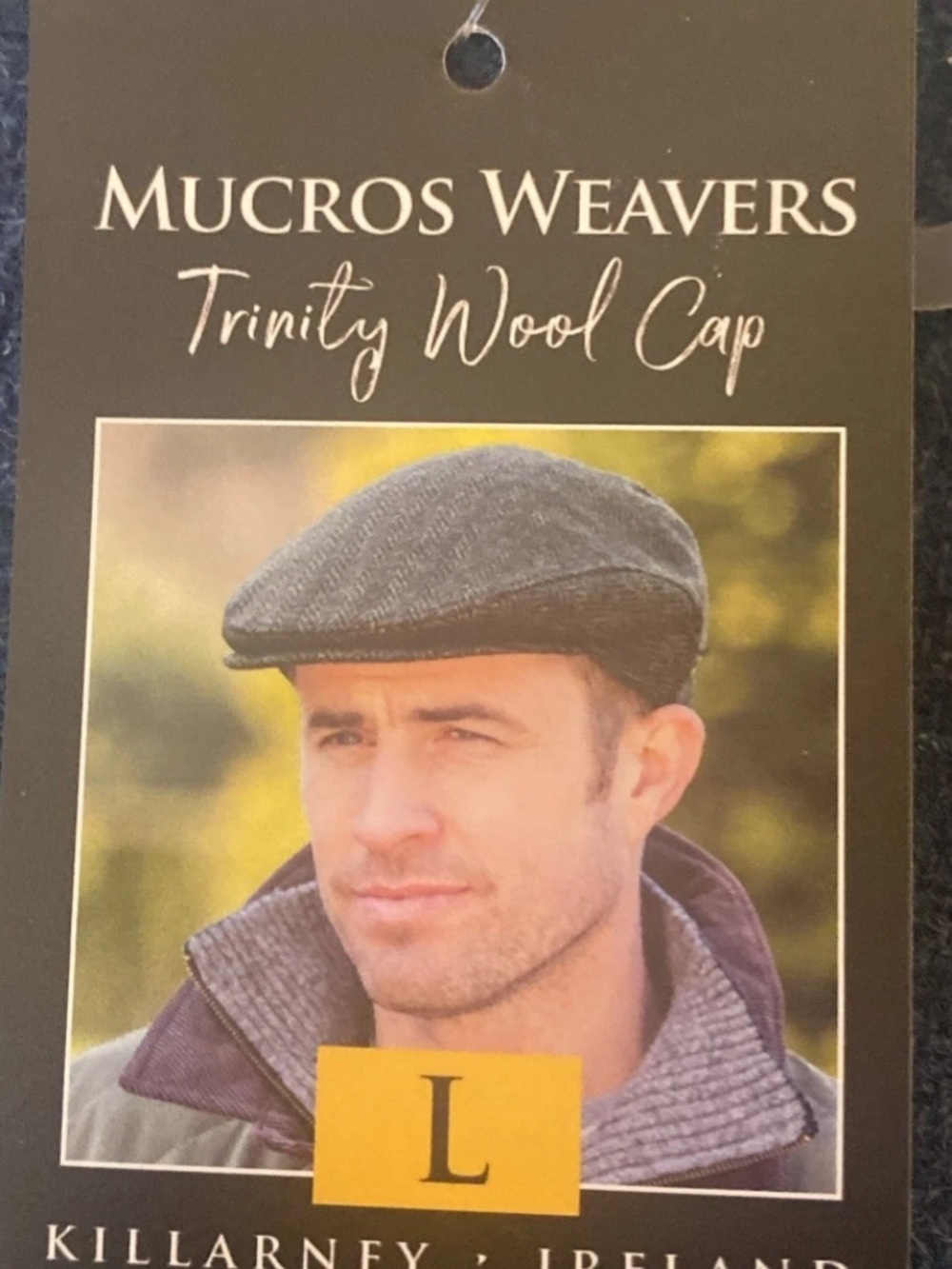 Mucros Weavers Trinity Irish Wool Cap - Blue Made in Ireland